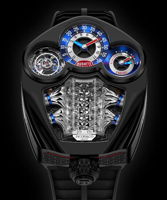 Review Jacob & Co Bugatti Tourbillon Black Titanium BU300.22.AA.AA.A Replica watch